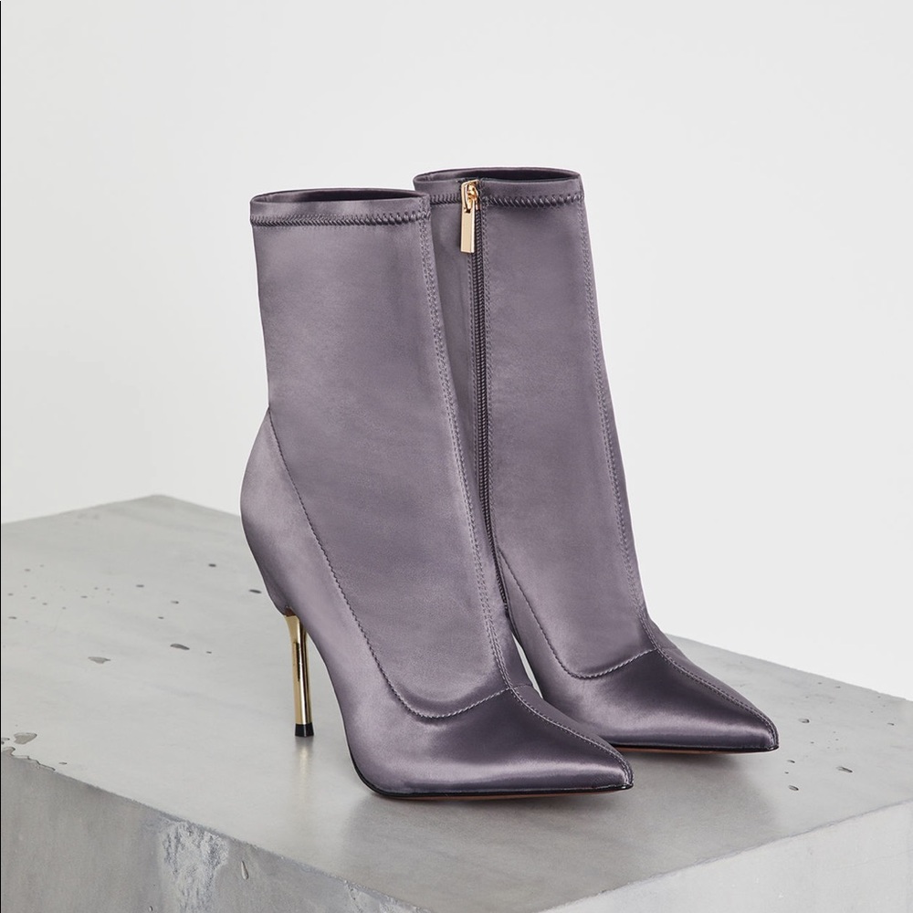 Jolie satin stiletto bootie size 6